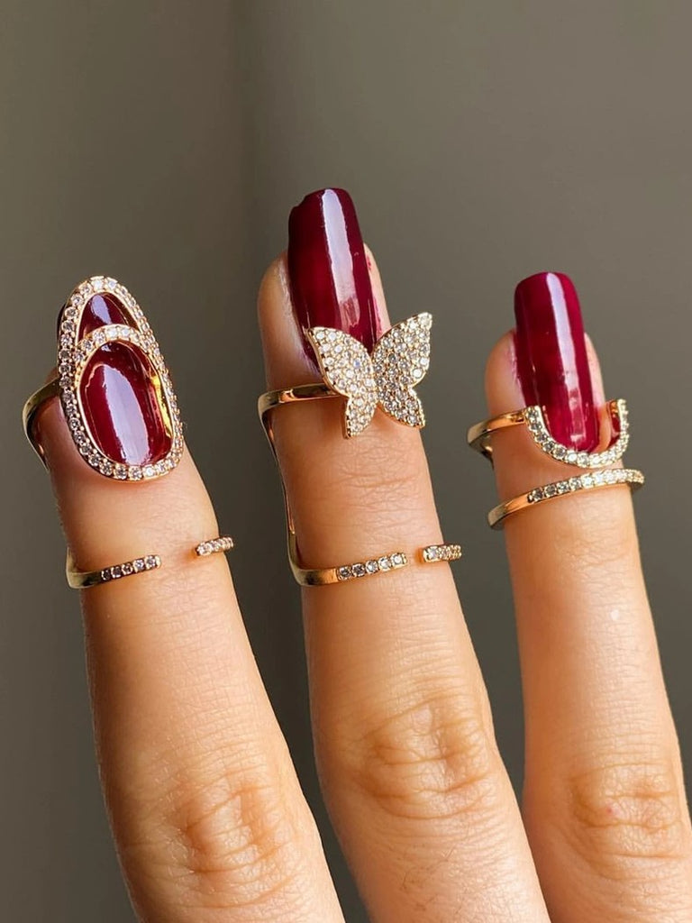 Tipsy Glitters Nail Ring Set