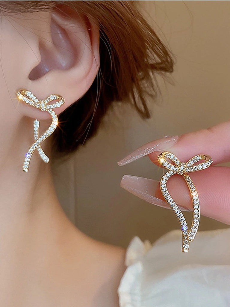 Sparkle Bow Dangles