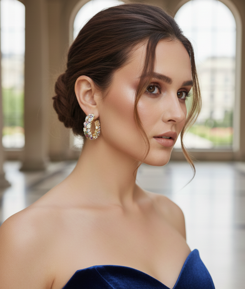 Rainbow Ripple Hoops