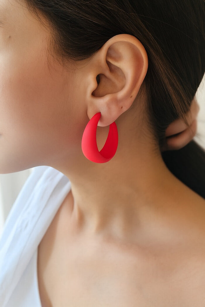 Scarlet Swing Hoops