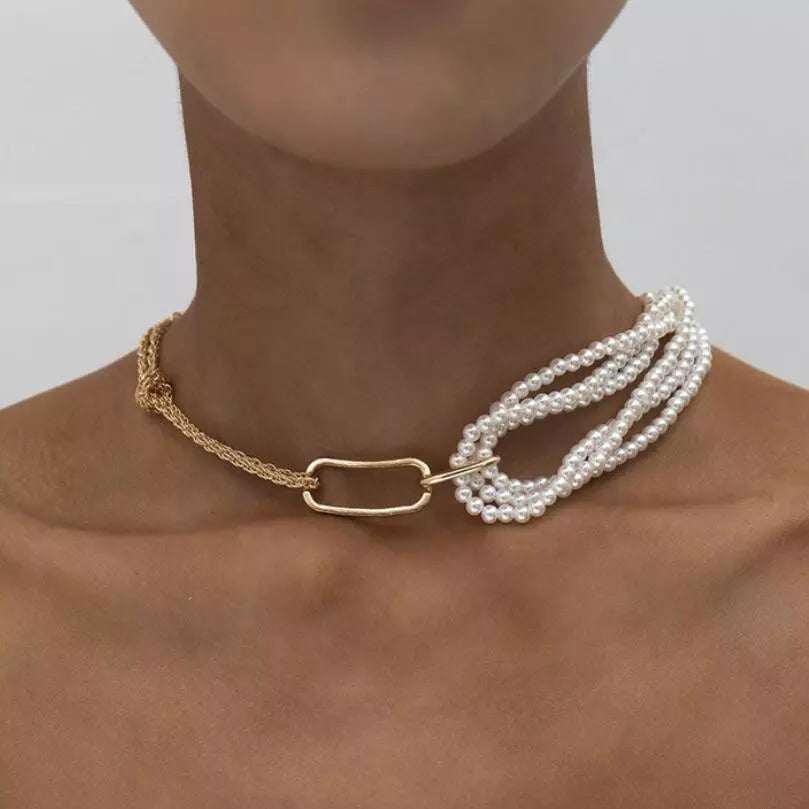 Stunning Polished Metal Chunky Curb Link Chain Choker Necklace (14mm T –  Rosemarie Collections